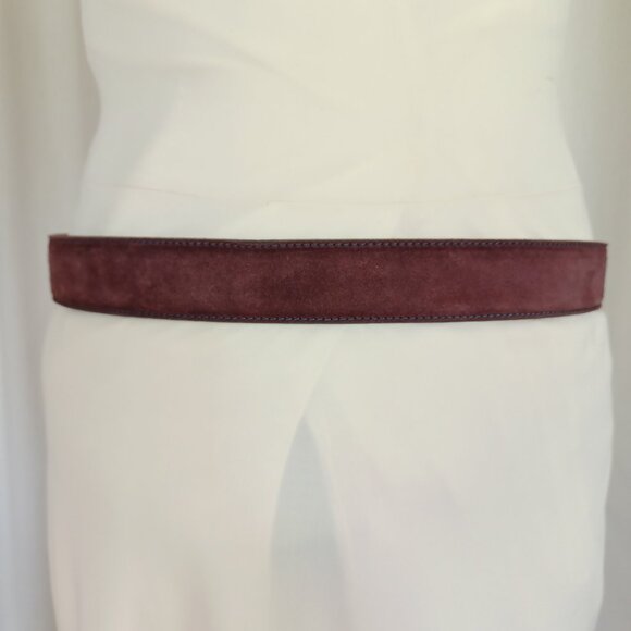 XL Italian Leather Belt With Contrast Stitching main image 4